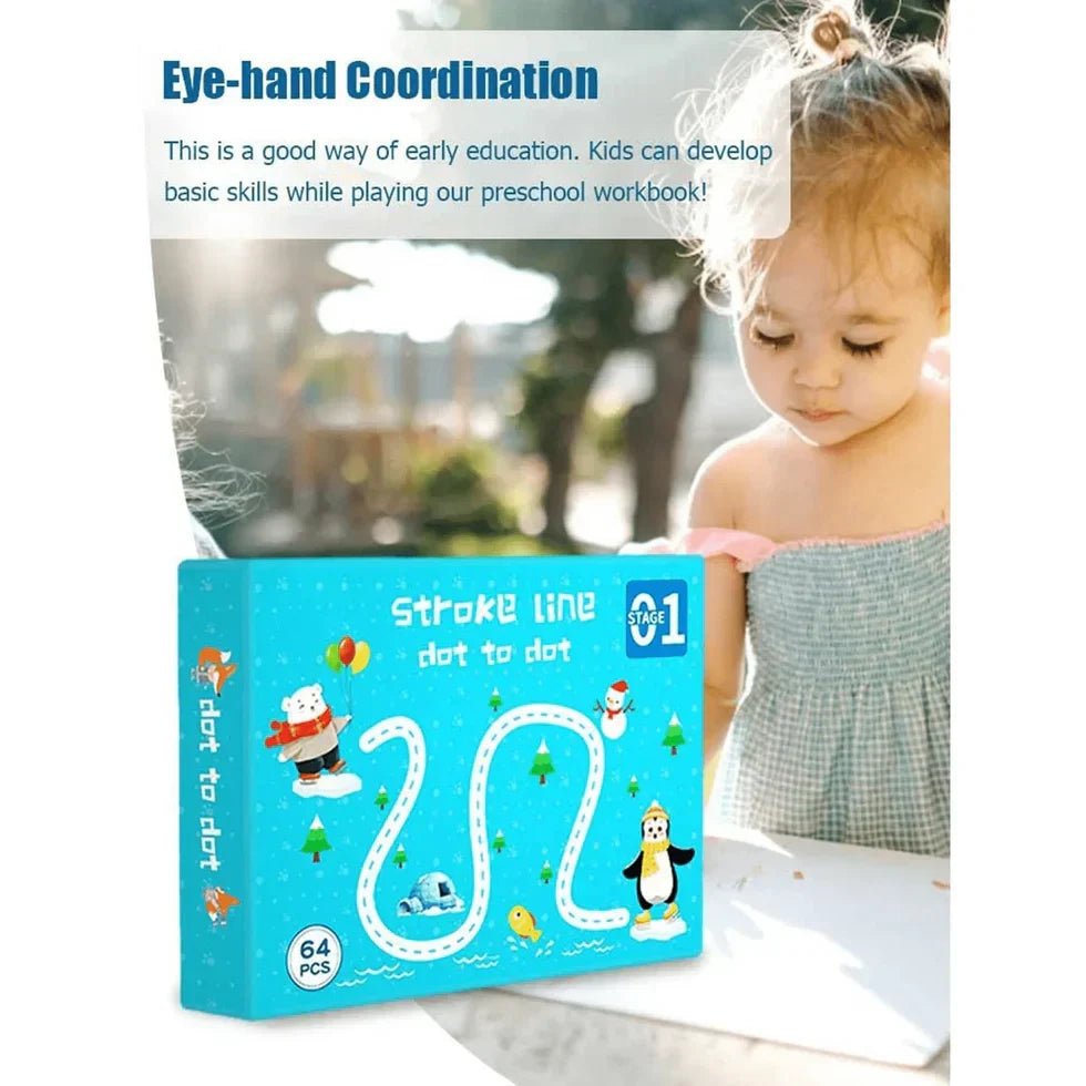 Magic Trace Reusable Dot-to-Dot & Stroke Line Workbook