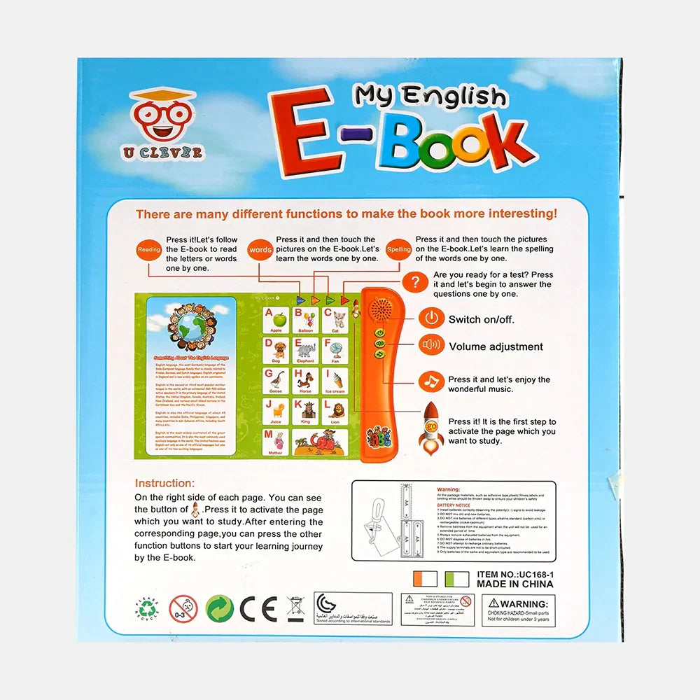 My English E-Book - Interactive Phonics & Vocabulary Learning Toy