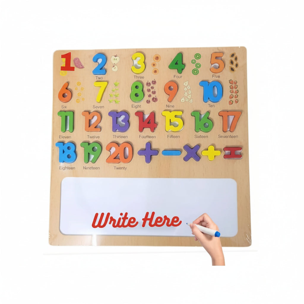 Wooden 1-20 Numerical Learning Educational Board