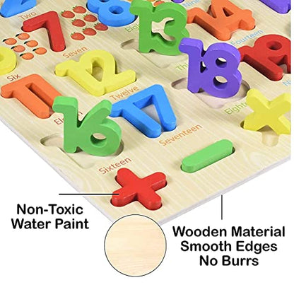 Wooden 1-20 Numerical Learning Educational Board