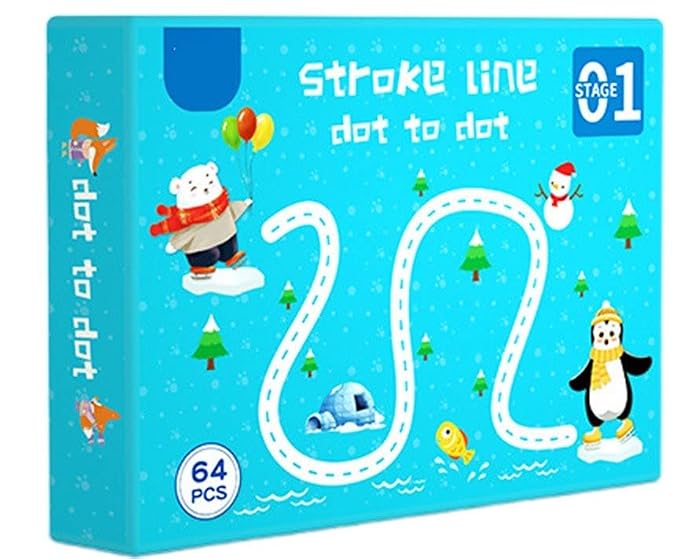 Magic Trace Reusable Dot-to-Dot & Stroke Line Workbook