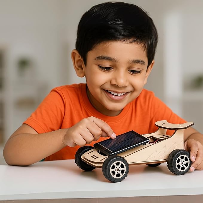 DIY Wooden Solar Powered Car STEM Science Experiment Kit