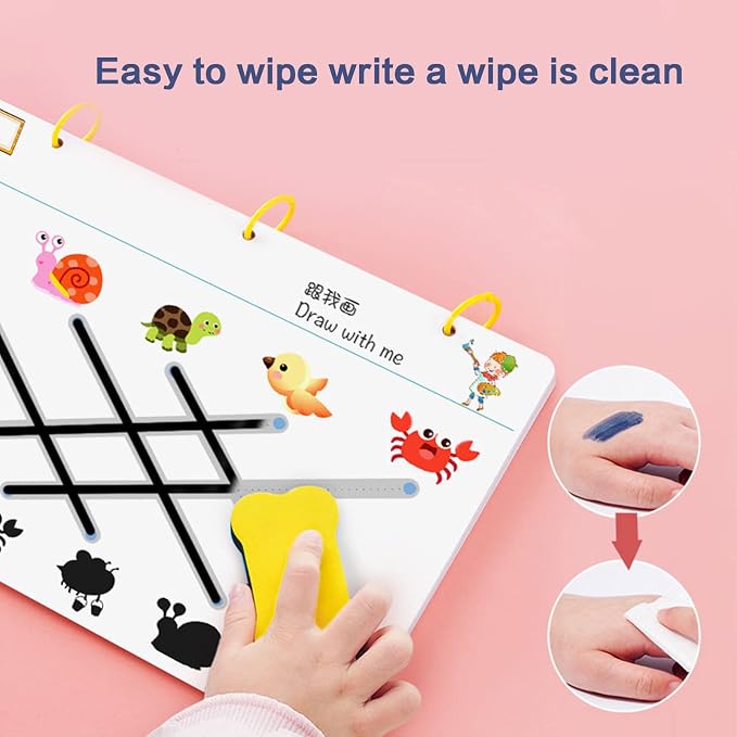 Magic Trace Reusable Dot-to-Dot & Stroke Line Workbook
