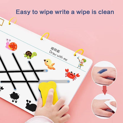 Magic Trace Reusable Dot-to-Dot & Stroke Line Workbook