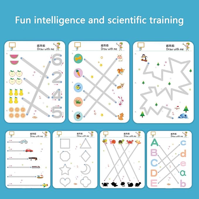 Magic Trace Reusable Dot-to-Dot & Stroke Line Workbook
