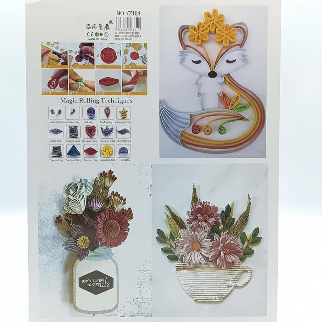 Premium Paper Quilling Handcraft Kit with 100Pcs paper supplies