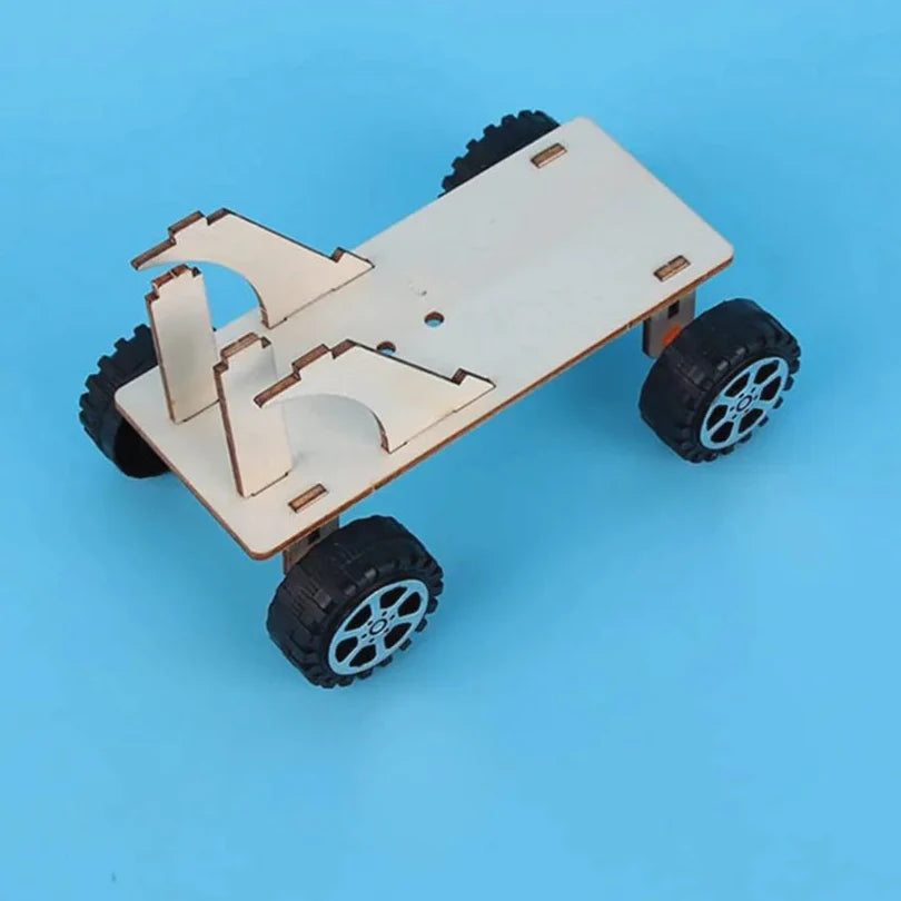 DIY Wooden Wind Off-Road Vehicle Motorized STEM Science Kit