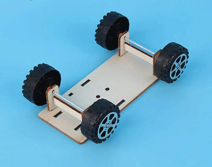 DIY Wooden Wind Off-Road Vehicle Motorized STEM Science Kit