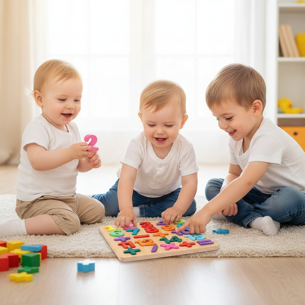 Wooden Early MATHS Learning Puzzle Boards