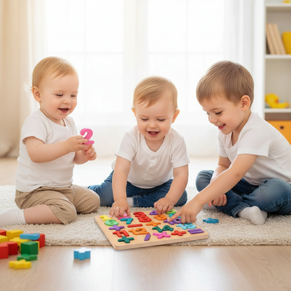 Wooden Early MATHS Learning Puzzle Boards