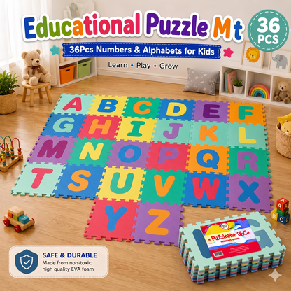 Educational Foam Alphanumeric Matt (36 Pieces)