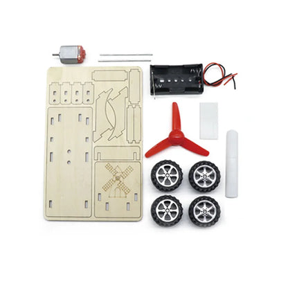 DIY Wooden Wind Off-Road Vehicle Motorized STEM Science Kit
