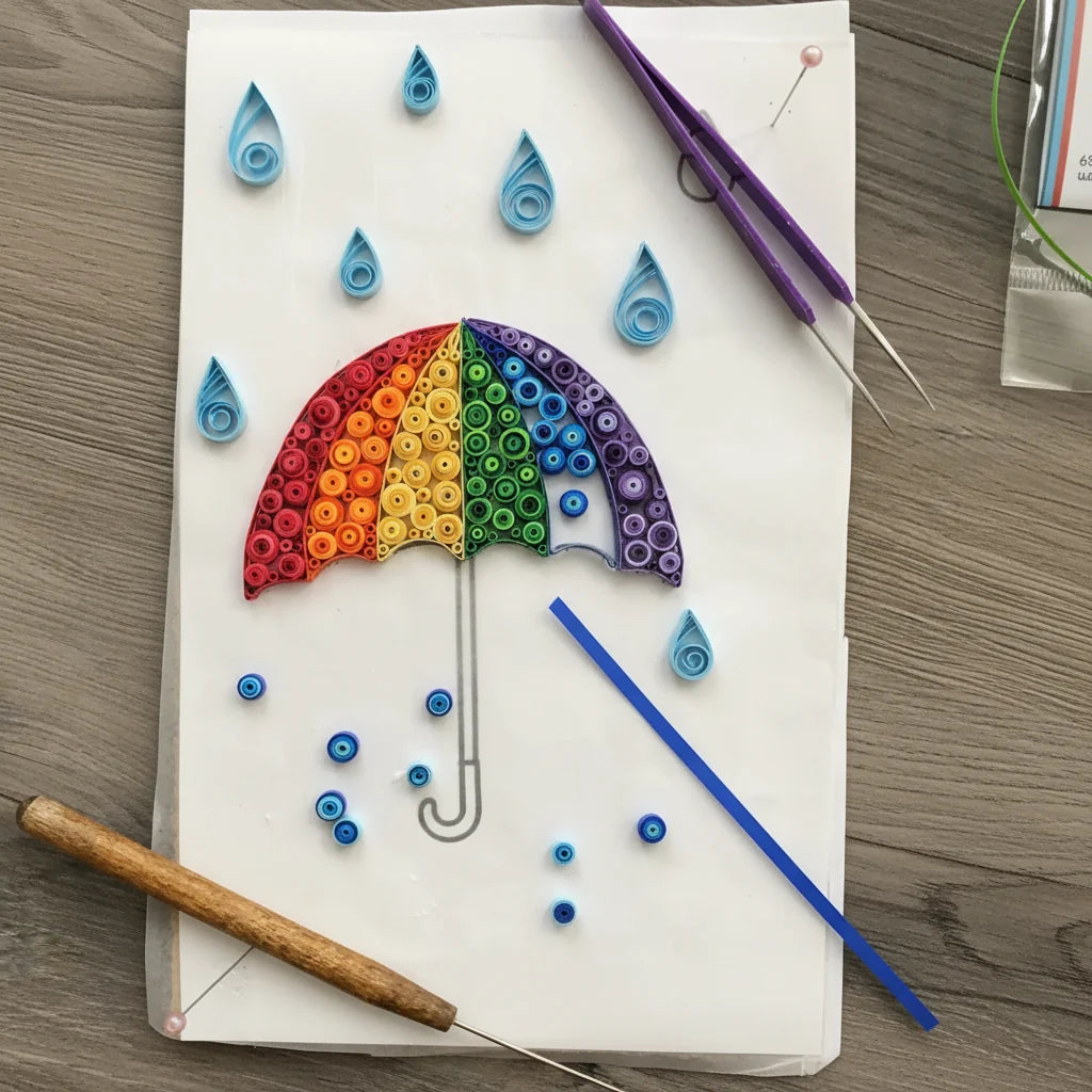 Premium Paper Quilling Handcraft Kit with 100Pcs paper supplies