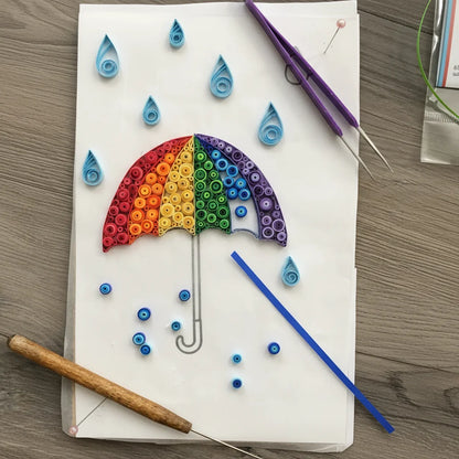 Premium Paper Quilling Handcraft Kit with 100Pcs paper supplies