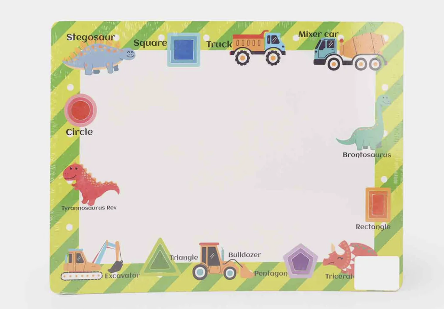 3-In-1 Wooden Stegosaurus Dinosaur Puzzle & Whiteboard