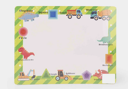 3-In-1 Wooden Stegosaurus Dinosaur Puzzle & Whiteboard