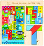 3-in-1 Wooden Educational Geometric Puzzle Toy for Kids