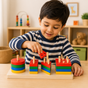 Wooden Geometric Sorter Shape & Color Matching Toy
