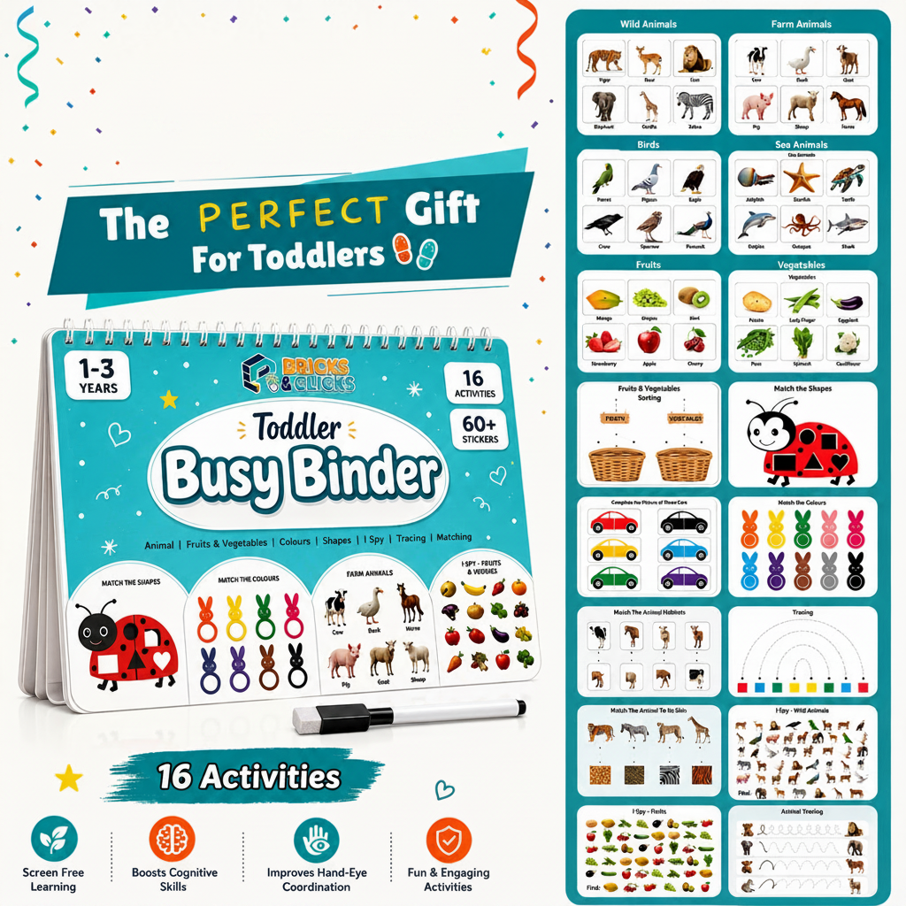 Toddler Busy Binder (16 Activities)