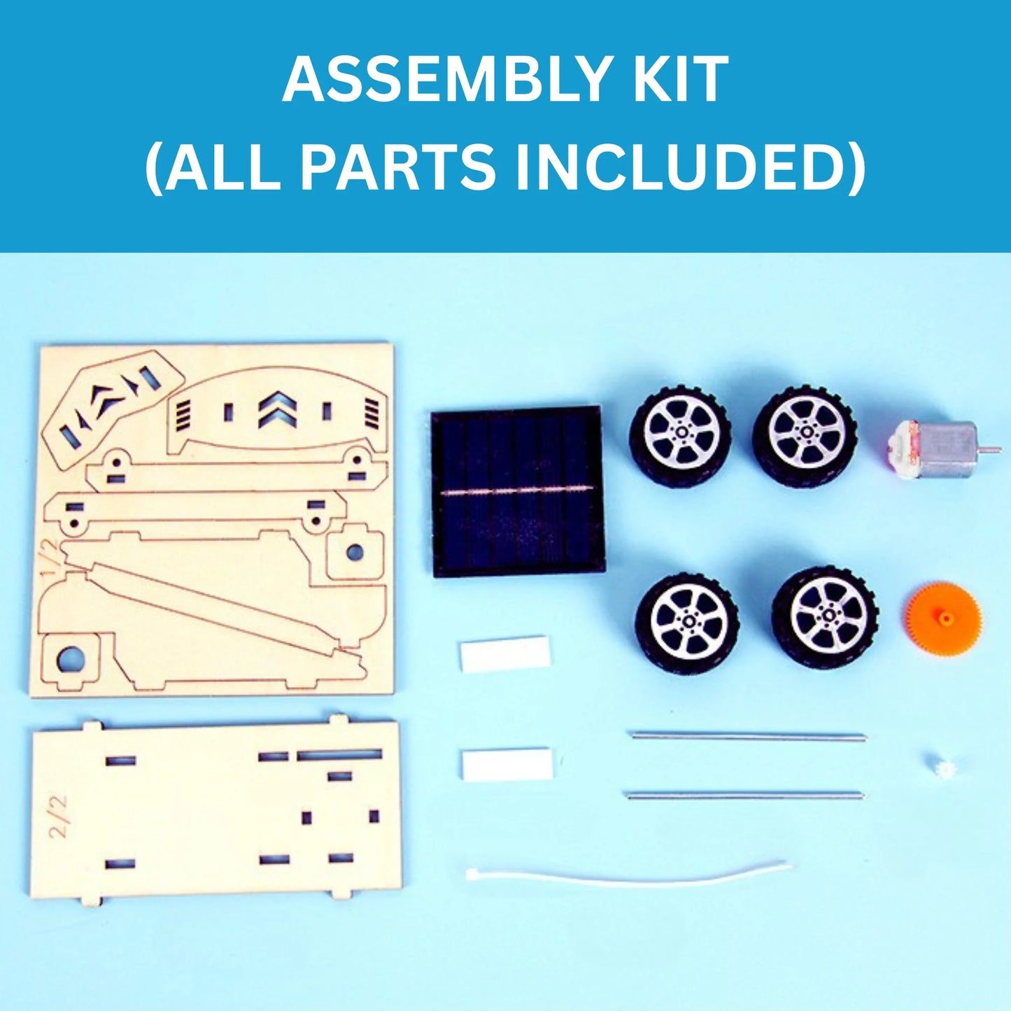 DIY Wooden Solar Powered Car STEM Science Experiment Kit