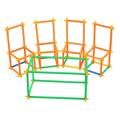 DIY Colorful Flexible Straw Pipe Building blocks (110 Pieces)