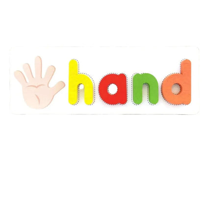 Spelling Learning Game with Wooden Alphabets and Flash Cards